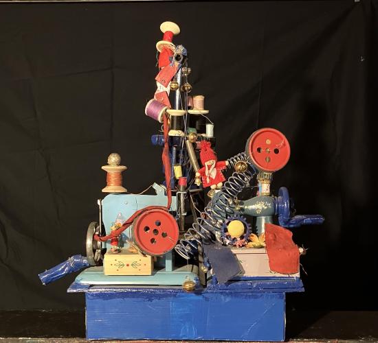 Machine à coudre de cordonnier, de face