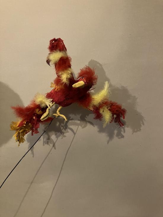 Oiseau rouge et rouge