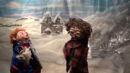 Tom et Tatie Berthe dans un paysage neigeux