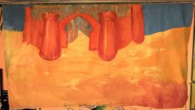 Citadelle rouge et désert