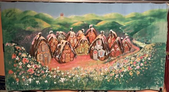 Village avec des maisons qui ont l'air d'être en pain d'épice