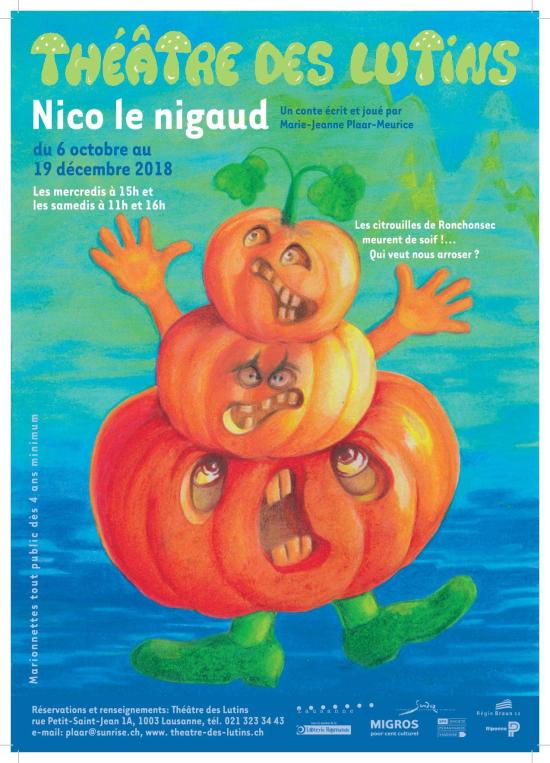 Un personnage fait de citrouilles à tête humaine